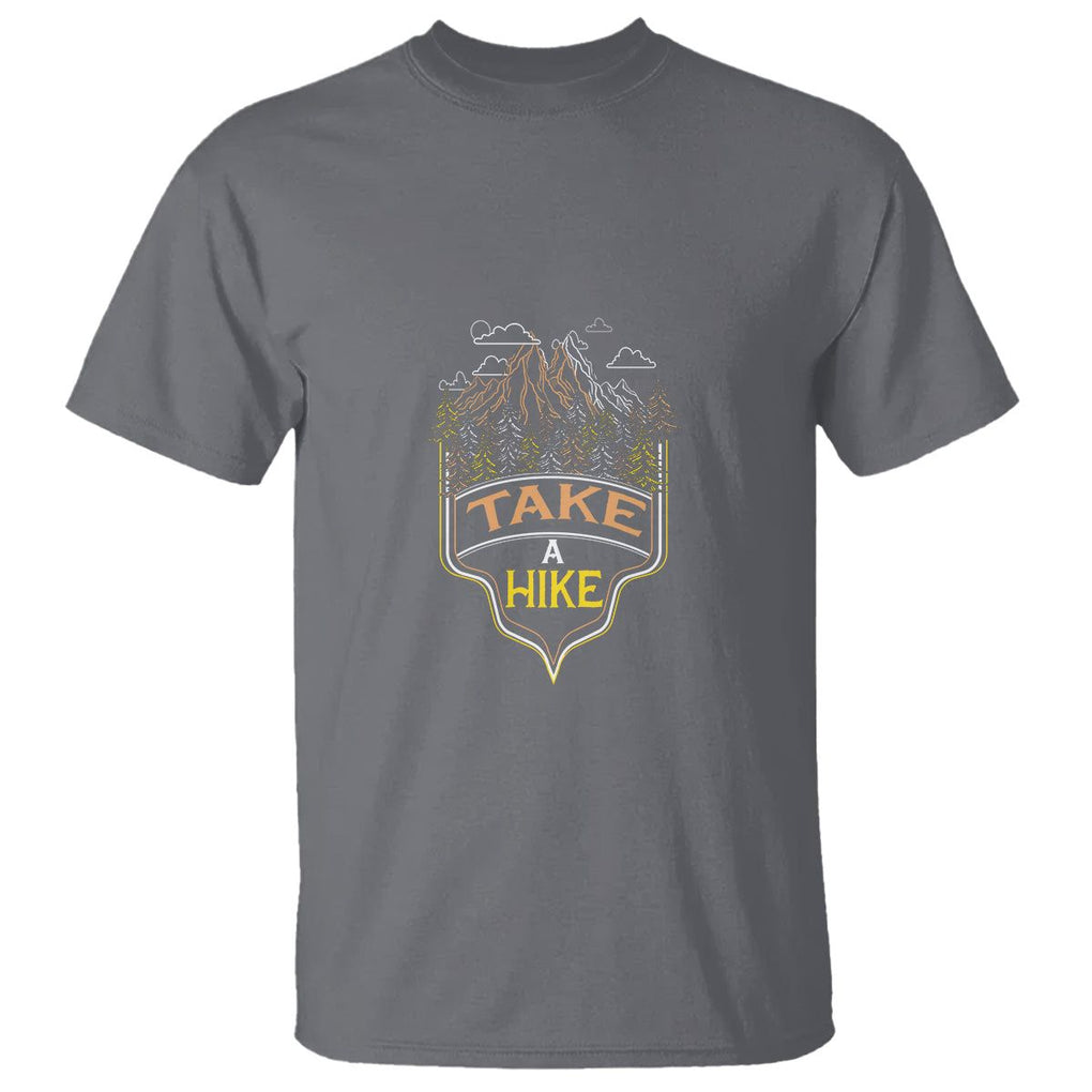 Hiking Lover T Shirt Take A Hike Outdoor Nature Scene TS09 Charcoal Printyourwear