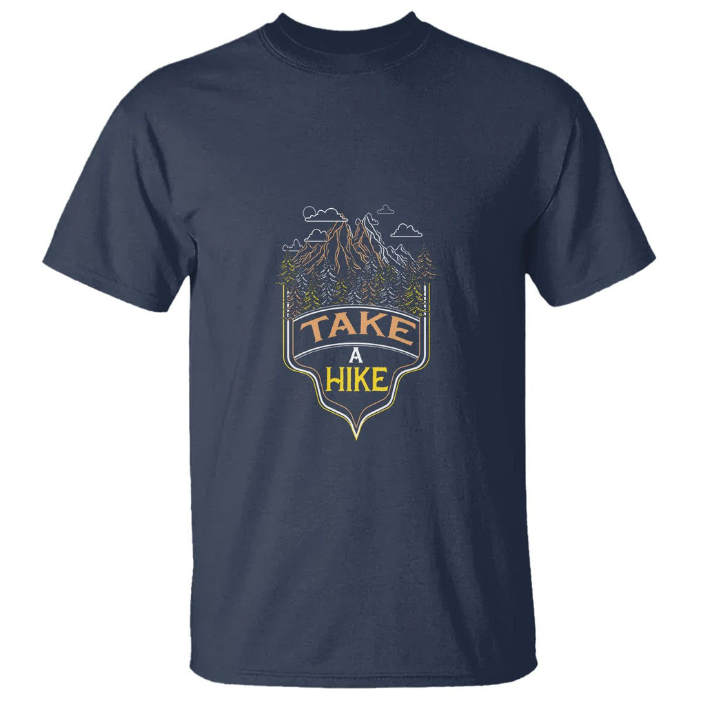 Hiking Lover T Shirt Take A Hike Outdoor Nature Scene TS09 Navy Printyourwear