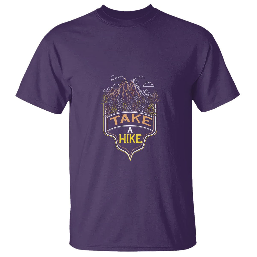 Hiking Lover T Shirt Take A Hike Outdoor Nature Scene TS09 Purple Printyourwear
