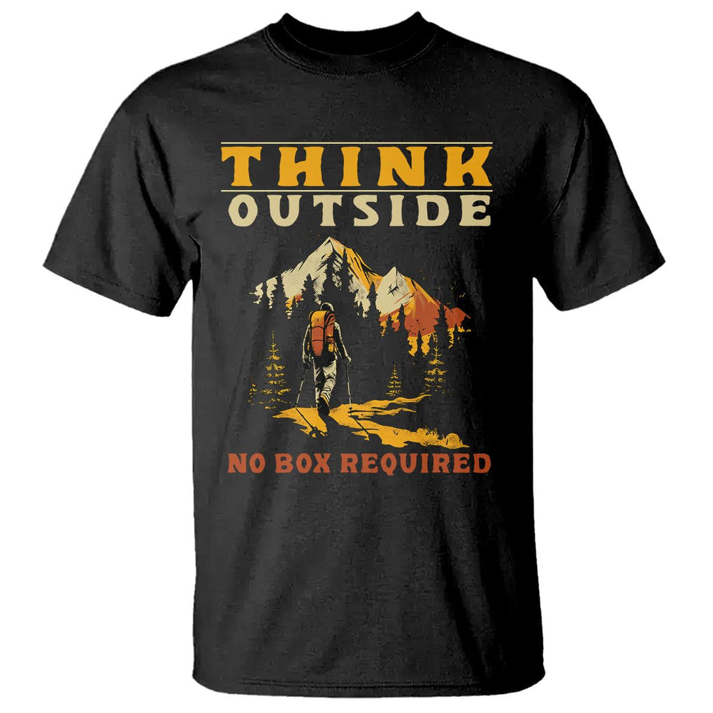 Nature Lover T Shirt Think Outside No Box Required TS09 Black Printyourwear