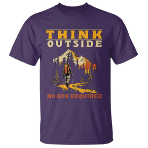 Nature Lover T Shirt Think Outside No Box Required TS09 Purple Printyourwear