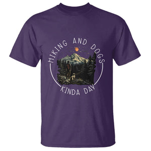 Hiking And Dogs T Shirt Kinda Day Outdoor Lover Dog Owner TS09 Purple Print Your Wear