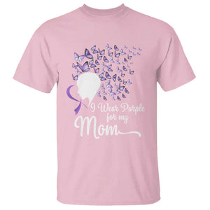 Alzheimer Awareness T Shirt I Wear Purple For My Mom Dementia TS09 Light Pink Print Your Wear