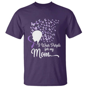 Alzheimer Awareness T Shirt I Wear Purple For My Mom Dementia TS09 Purple Print Your Wear