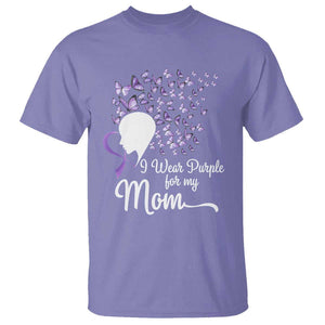 Alzheimer Awareness T Shirt I Wear Purple For My Mom Dementia TS09 Violet Print Your Wear