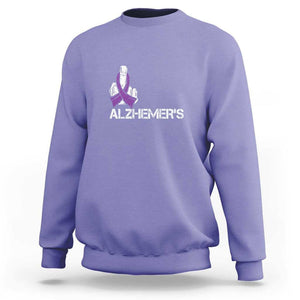 Fuck Alzheimer's Dementia Purple Ribbon Sweatshirt TS09 Violet Print Your Wear