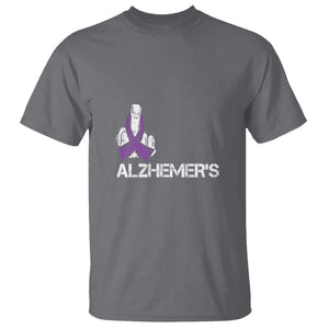 Fuck Alzheimer's Dementia Purple Ribbon T Shirt TS09 Charcoal Print Your Wear