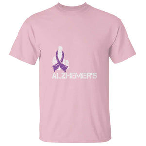 Fuck Alzheimer's Dementia Purple Ribbon T Shirt TS09 Light Pink Print Your Wear