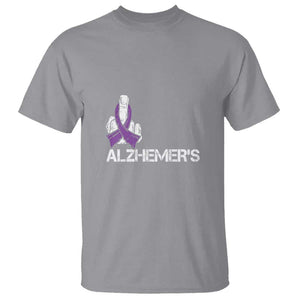 Fuck Alzheimer's Dementia Purple Ribbon T Shirt TS09 Sport Gray Print Your Wear