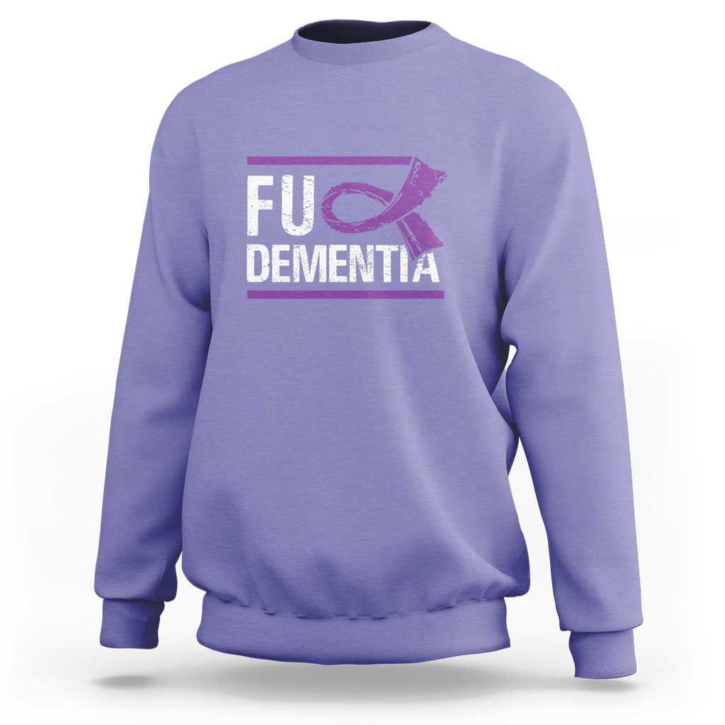 Fuck Dementia Alzheimer Purple Ribbon Sweatshirt TS09 Violet Print Your Wear