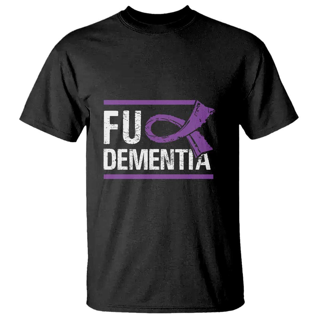 Fuck Dementia Alzheimer Purple Ribbon T Shirt TS09 Black Print Your Wear