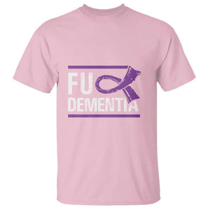 Fuck Dementia Alzheimer Purple Ribbon T Shirt TS09 Light Pink Print Your Wear