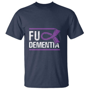 Fuck Dementia Alzheimer Purple Ribbon T Shirt TS09 Navy Print Your Wear