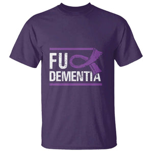 Fuck Dementia Alzheimer Purple Ribbon T Shirt TS09 Purple Print Your Wear