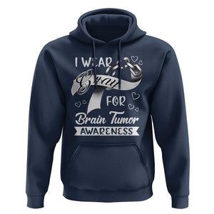 I Wear Gray For Brain Tumor Awareness Hoodie TS09 Navy Print Your Wear