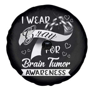 I Wear Gray For Brain Tumor Awareness Spare Tire Cover TS09 Print Your Wear