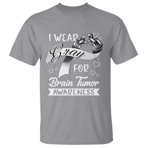 I Wear Gray For Brain Tumor Awareness T Shirt TS09 Sport Gray Print Your Wear