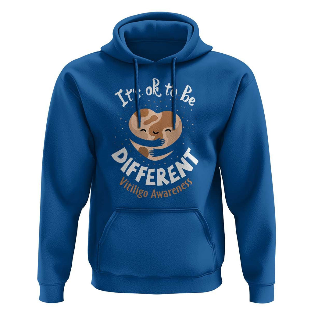 Vitiligo Awareness Hoodie Its Ok To Be Different TS09 Royal Blue Print Your Wear