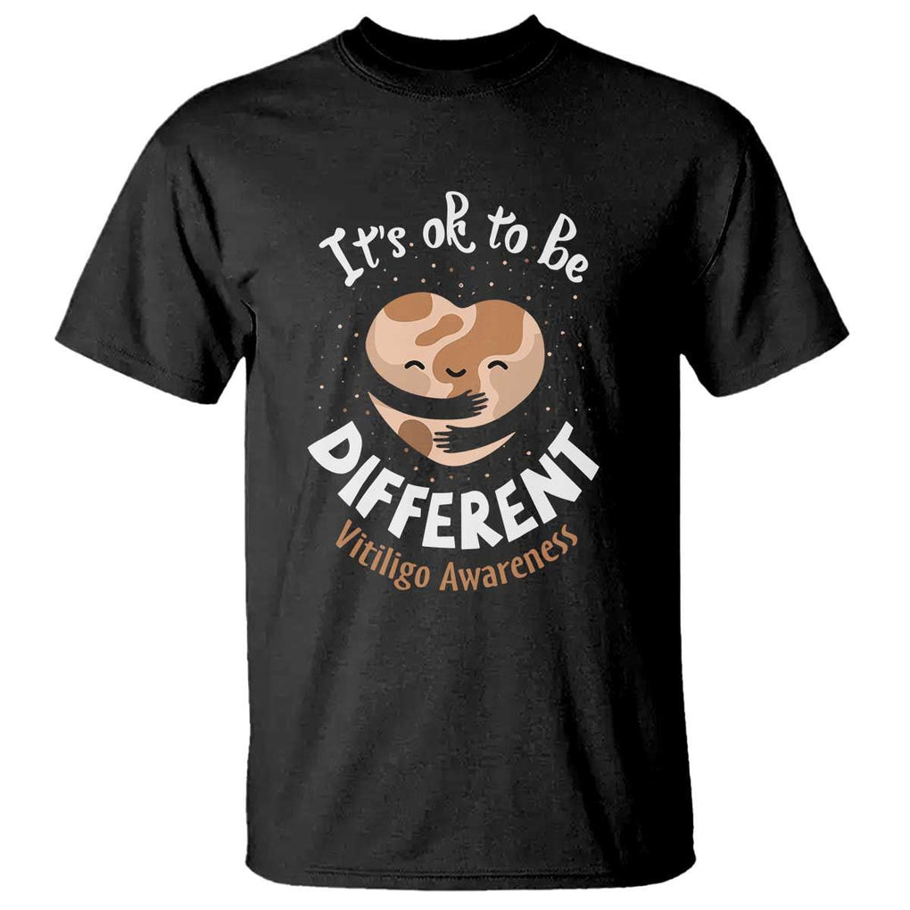 Vitiligo Awareness T Shirt Its Ok To Be Different TS09 Black Print Your Wear