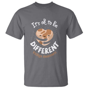 Vitiligo Awareness T Shirt Its Ok To Be Different TS09 Charcoal Print Your Wear