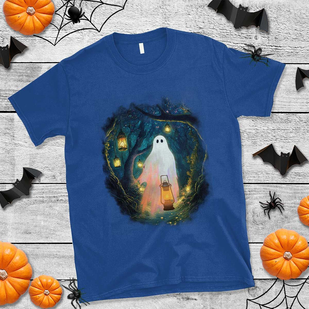 Ghost T Shirt Ghost In The Forest Shirt TS09 Royal Blue Print Your Wear