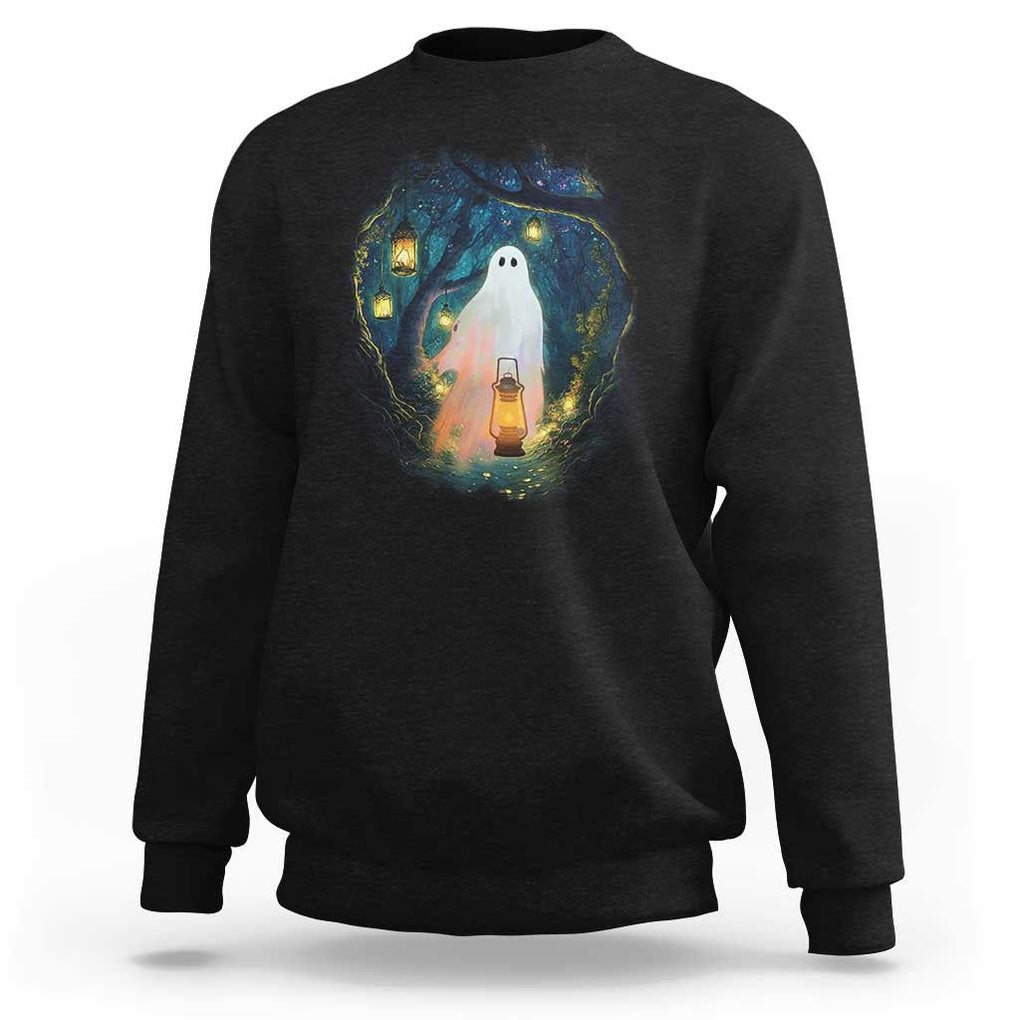 Ghost Sweatshirt Ghost In The Forest Shirt TS09 Black Print Your Wear