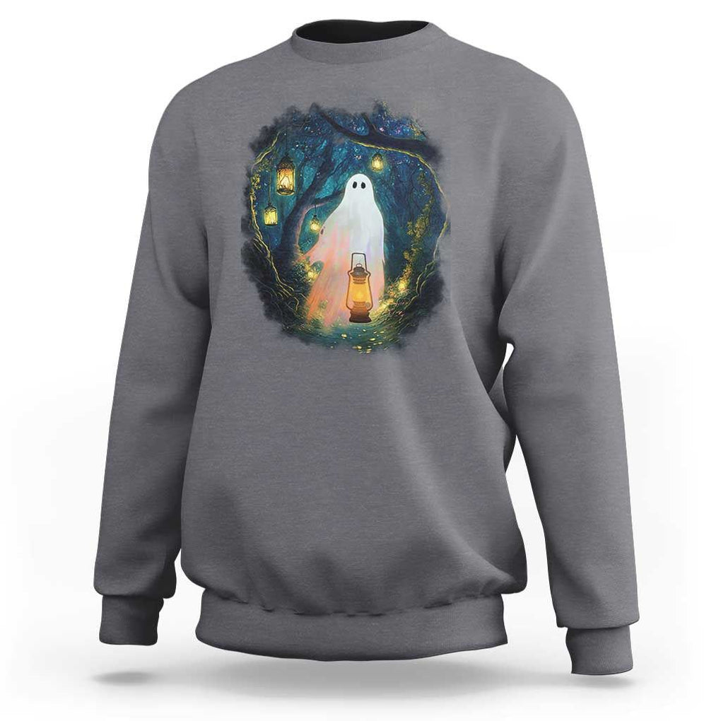 Ghost Sweatshirt Ghost In The Forest Shirt TS09 Charcoal Print Your Wear