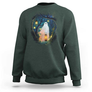 Ghost Sweatshirt Ghost In The Forest Shirt TS09 Dark Forest Green Print Your Wear