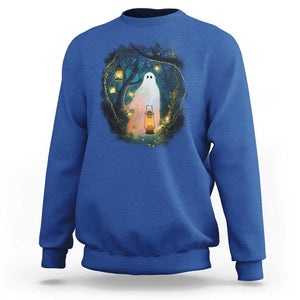 Ghost Sweatshirt Ghost In The Forest Shirt TS09 Royal Blue Print Your Wear