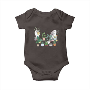 Ghost Garden Halloween Gardener Gardening Baby Onesie TS09 Dark Chocolate Print Your Wear