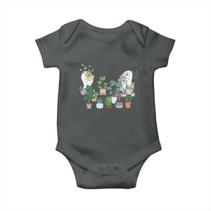 Ghost Garden Halloween Gardener Gardening Baby Onesie TS09 Dark Heather Print Your Wear