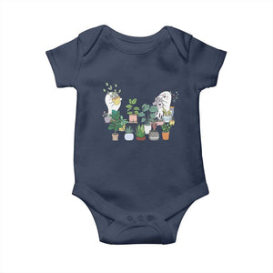 Ghost Garden Halloween Gardener Gardening Baby Onesie TS09 Navy Print Your Wear