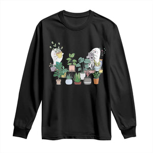 Ghost Garden Halloween Gardener Gardening Long Sleeve Shirt TS09 Black Print Your Wear