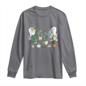 Ghost Garden Halloween Gardener Gardening Long Sleeve Shirt TS09 Charcoal Print Your Wear