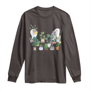 Ghost Garden Halloween Gardener Gardening Long Sleeve Shirt TS09 Dark Chocolate Print Your Wear