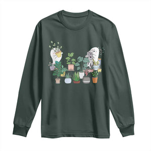 Ghost Garden Halloween Gardener Gardening Long Sleeve Shirt TS09 Dark Forest Green Print Your Wear