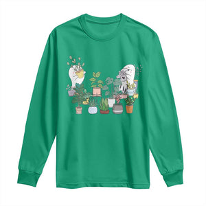 Ghost Garden Halloween Gardener Gardening Long Sleeve Shirt TS09 Irish Green Print Your Wear