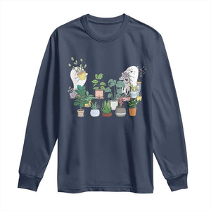 Ghost Garden Halloween Gardener Gardening Long Sleeve Shirt TS09 Navy Print Your Wear