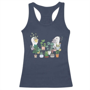 Ghost Garden Halloween Gardener Gardening Racerback Tank Top TS09 Navy Print Your Wear