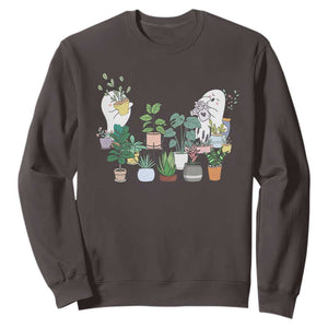 Ghost Garden Halloween Gardener Gardening Sweatshirt TS09 Dark Chocolate Print Your Wear