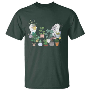 Ghost Garden Halloween Gardener Gardening T Shirt TS09 Dark Forest Green Print Your Wear