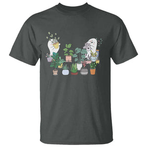 Ghost Garden Halloween Gardener Gardening T Shirt TS09 Dark Heather Print Your Wear