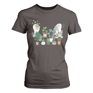 Ghost Garden Halloween Gardener Gardening T Shirt For Women TS09 Dark Chocolate Print Your Wear