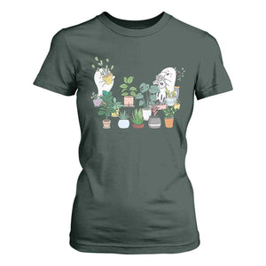 Ghost Garden Halloween Gardener Gardening T Shirt For Women TS09 Dark Forest Green Print Your Wear