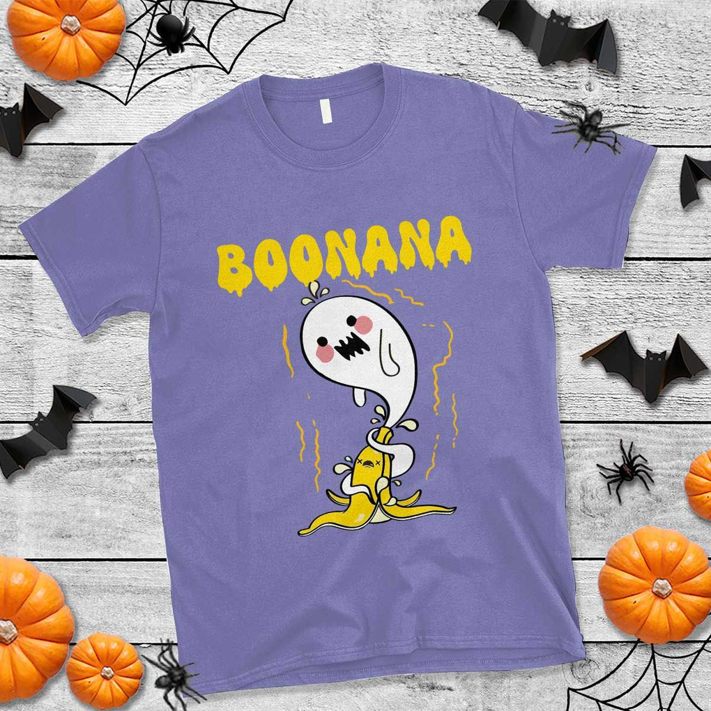 Halloween T Shirt Banana Ghost Boonana Cute Costume TS09 Violet Print Your Wear