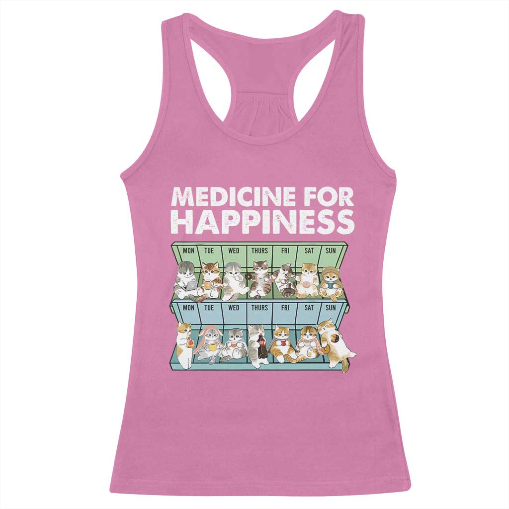 Cute Cats Are for Happiness Mental Health Racerback Tank Top TS09 Azalea Print Your Wear