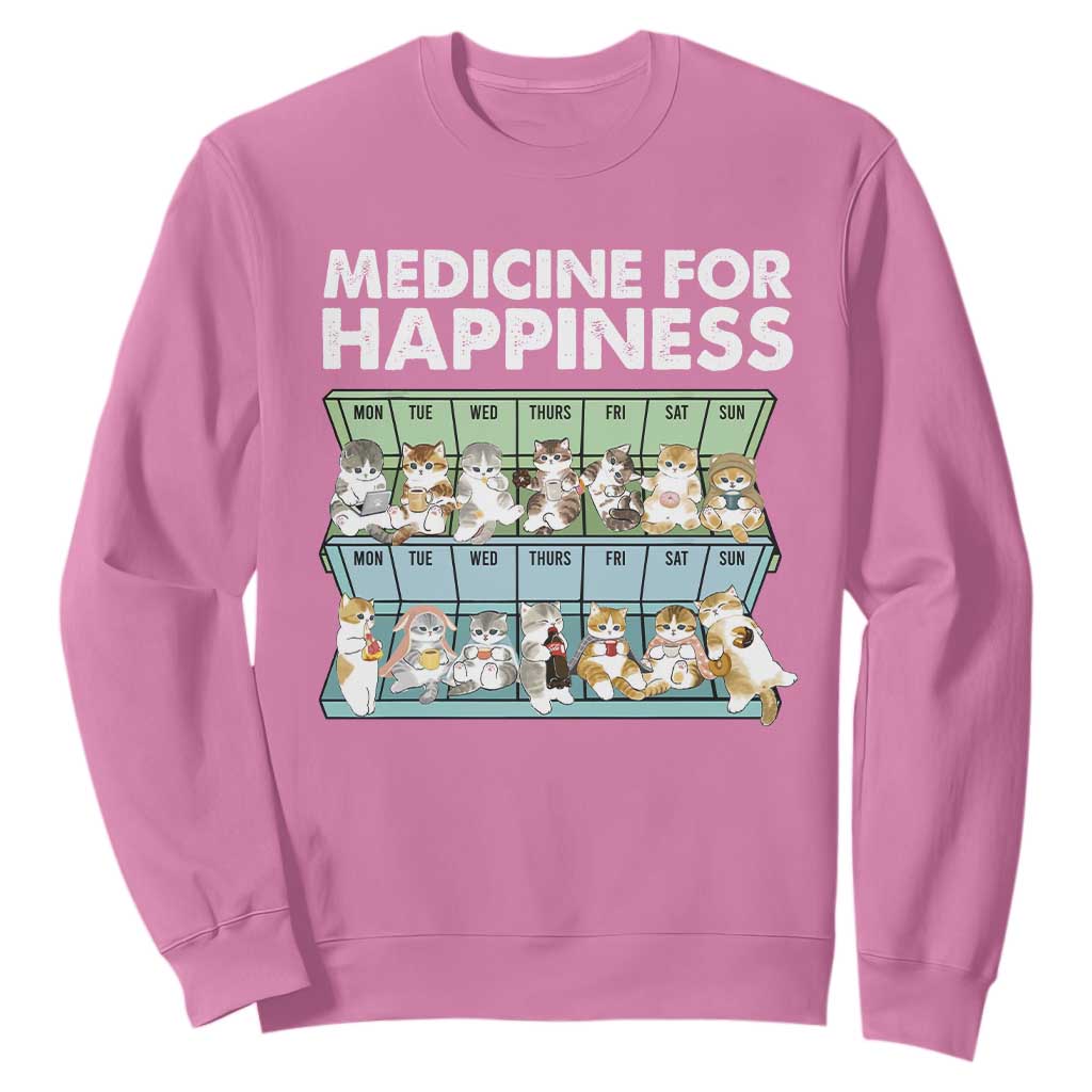 Cute Cats Are for Happiness Mental Health Sweatshirt TS09 Azalea Print Your Wear