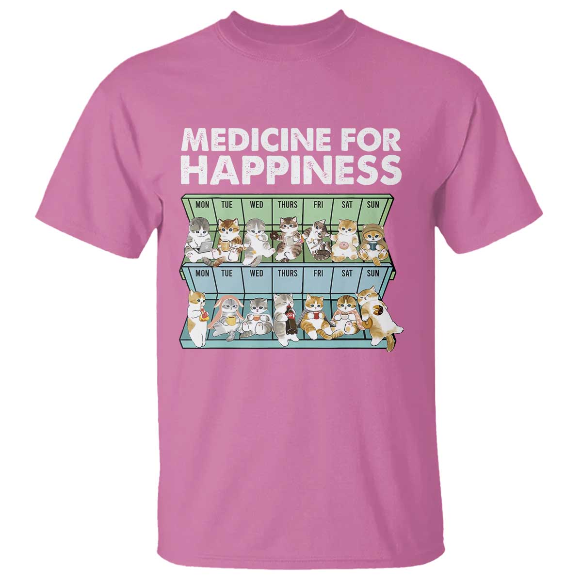 Cute Cats Are for Happiness Mental Health T Shirt TS09 Azalea Print Your Wear