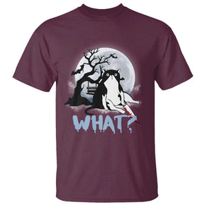 Halloween Cat T Shirt What Cat Murder Spooky Season TS09 Maroon Print Your Wear