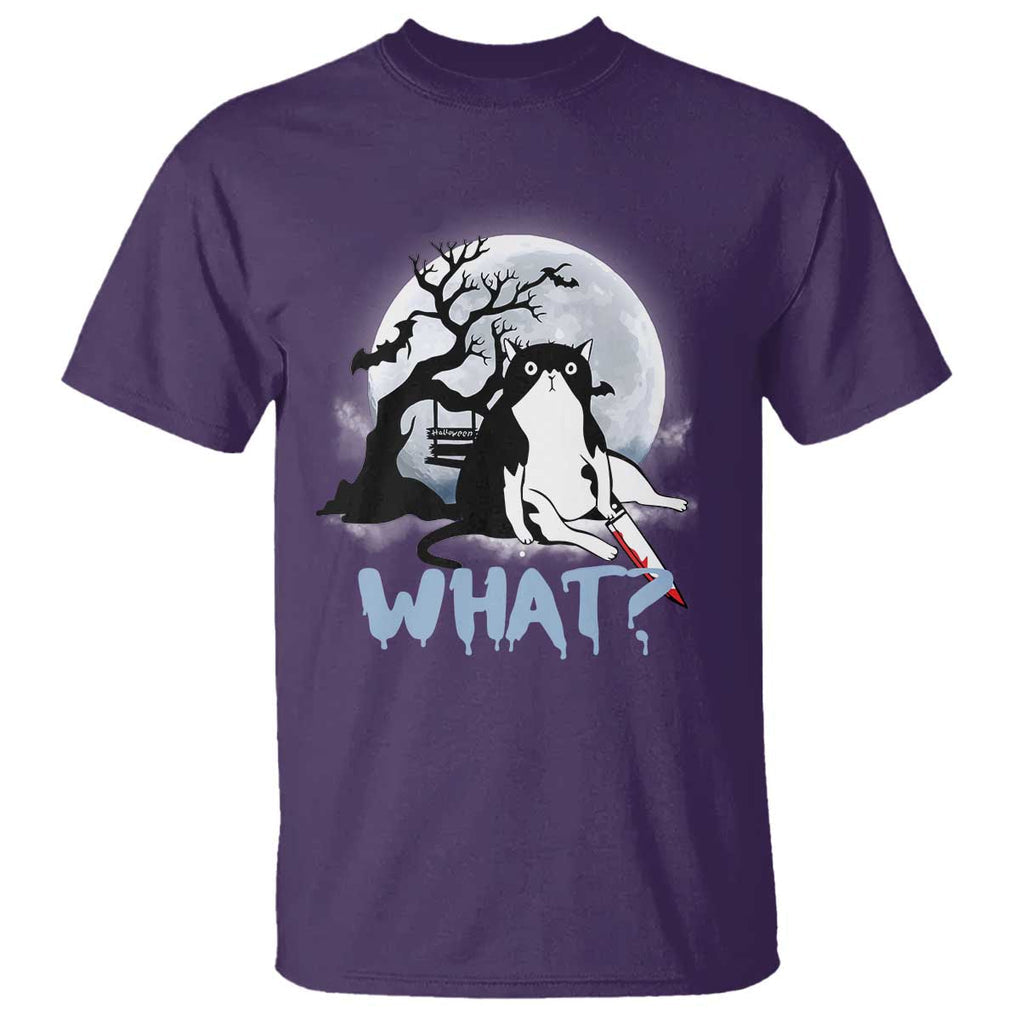 Halloween Cat T Shirt What Cat Murder Spooky Season TS09 Purple Print Your Wear
